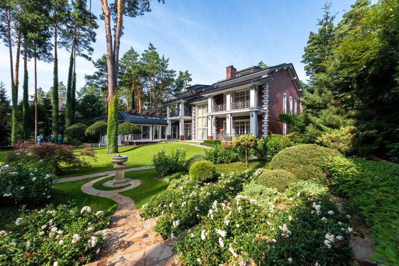 a house with landscaping